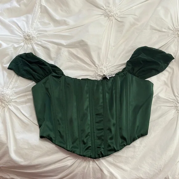 Tops | Dark Green Going Out Top | Poshmark